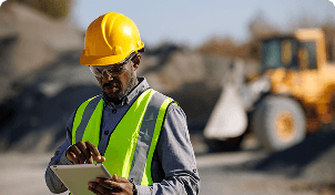 Safety professional in an industrial workplace